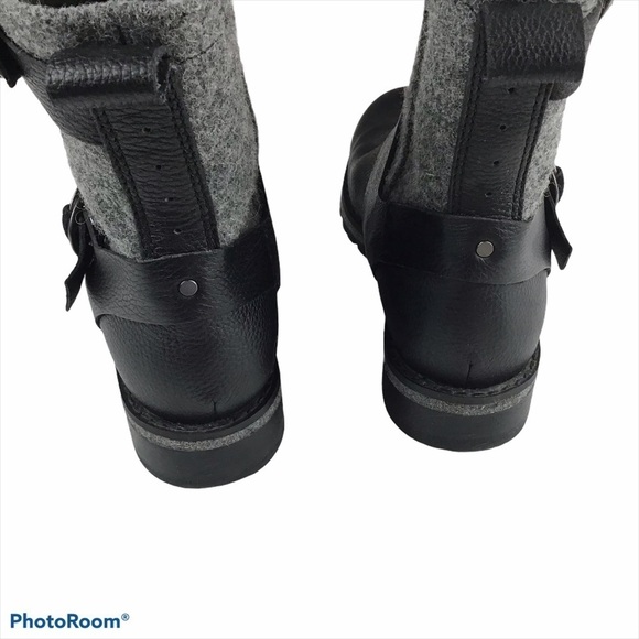 Woolrich Women's Baltimore Harness Leather and Wool Boots Size 7.5 - Picture 4 of 8